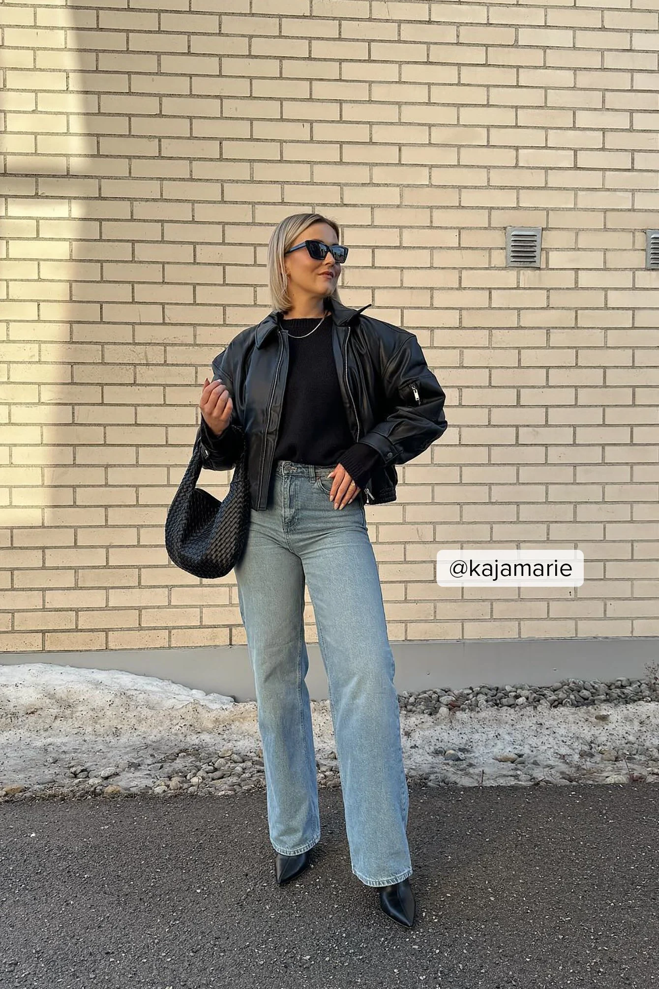 Gerade Knöcheljeans mit hoher Taille