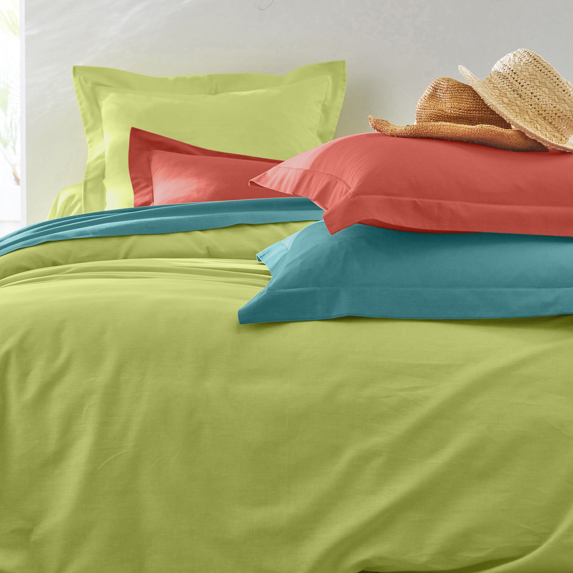 Linge de lit uni coton