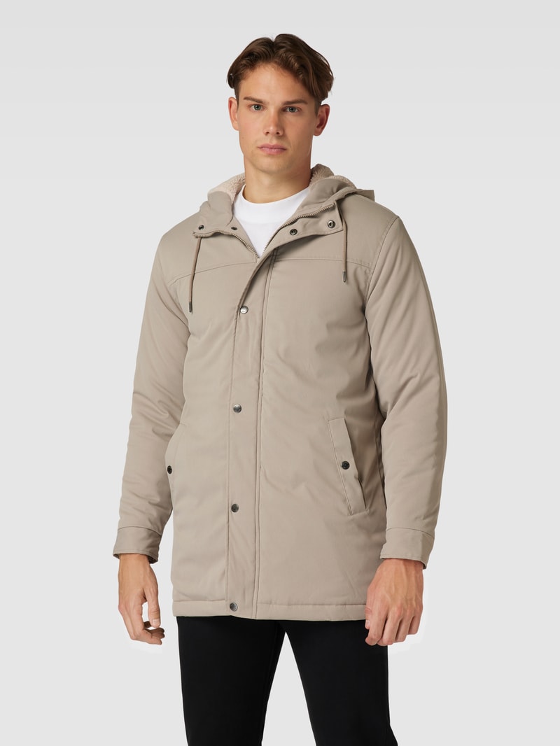 Parka mit Kapuze Modell 'ALEXANDER' in beige