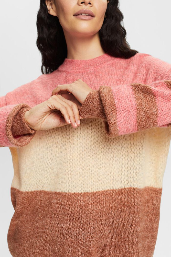 Pullover im Colorblock-Design, Wollmix
