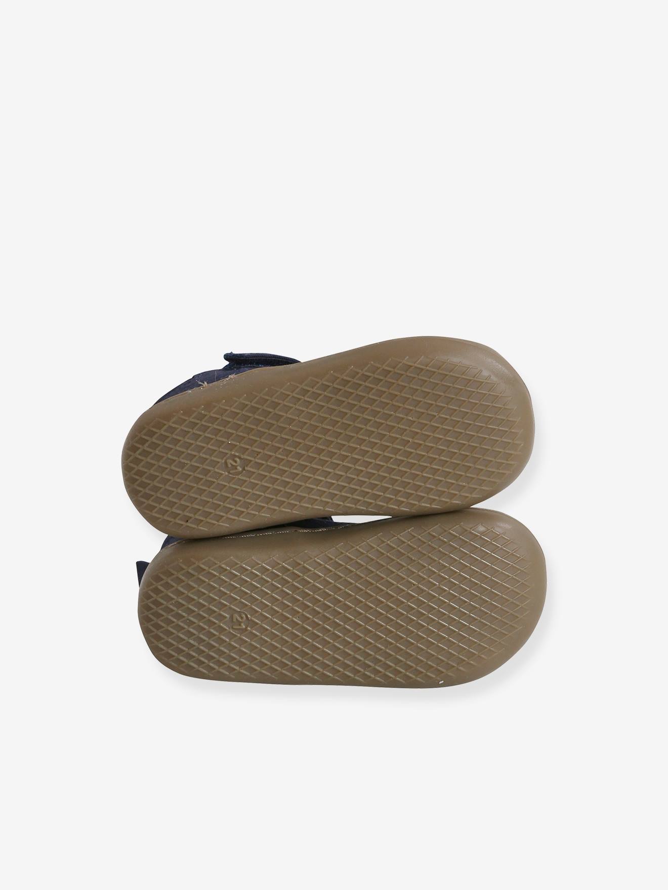 Vertbaudet Baby Stoff-Krabbelschuhe - blau