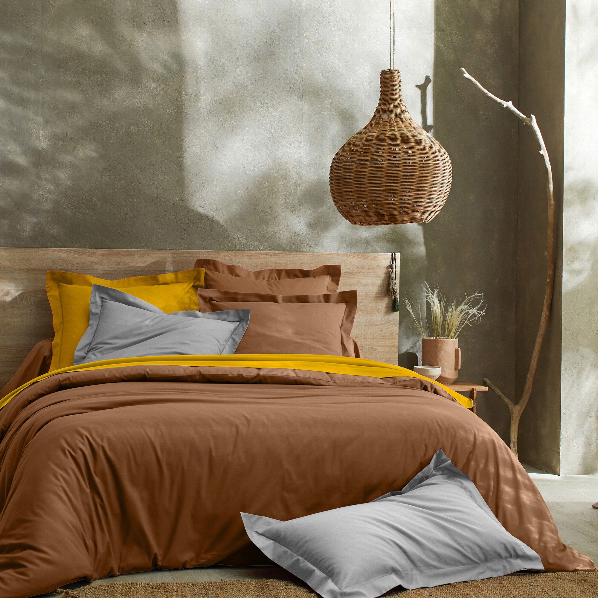 Linge de lit uni coton