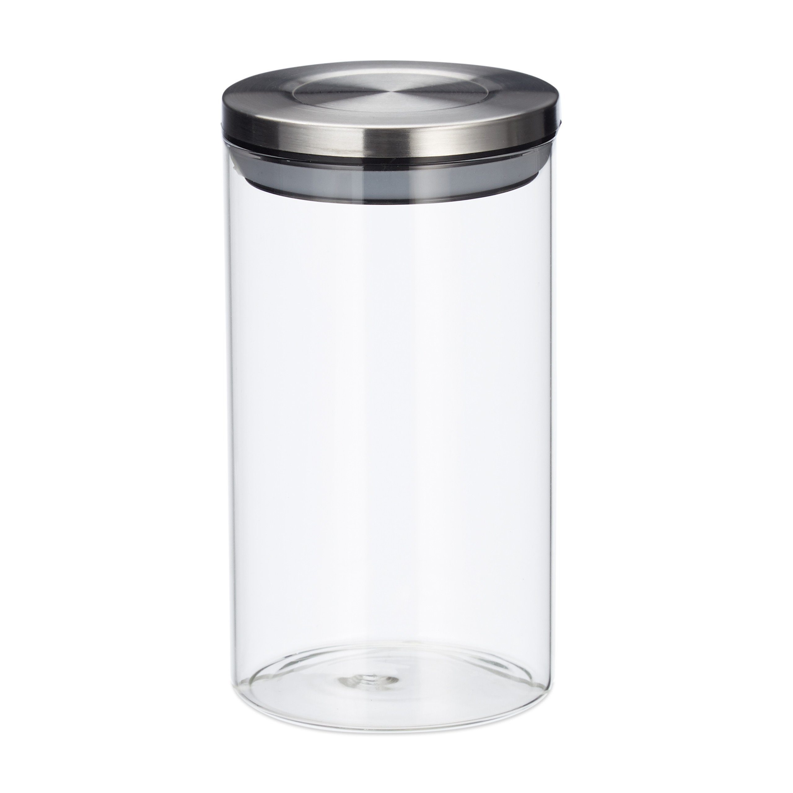 relaxdays Vorratsglas Vorratsglas 3er Set je 1 Liter, Glas