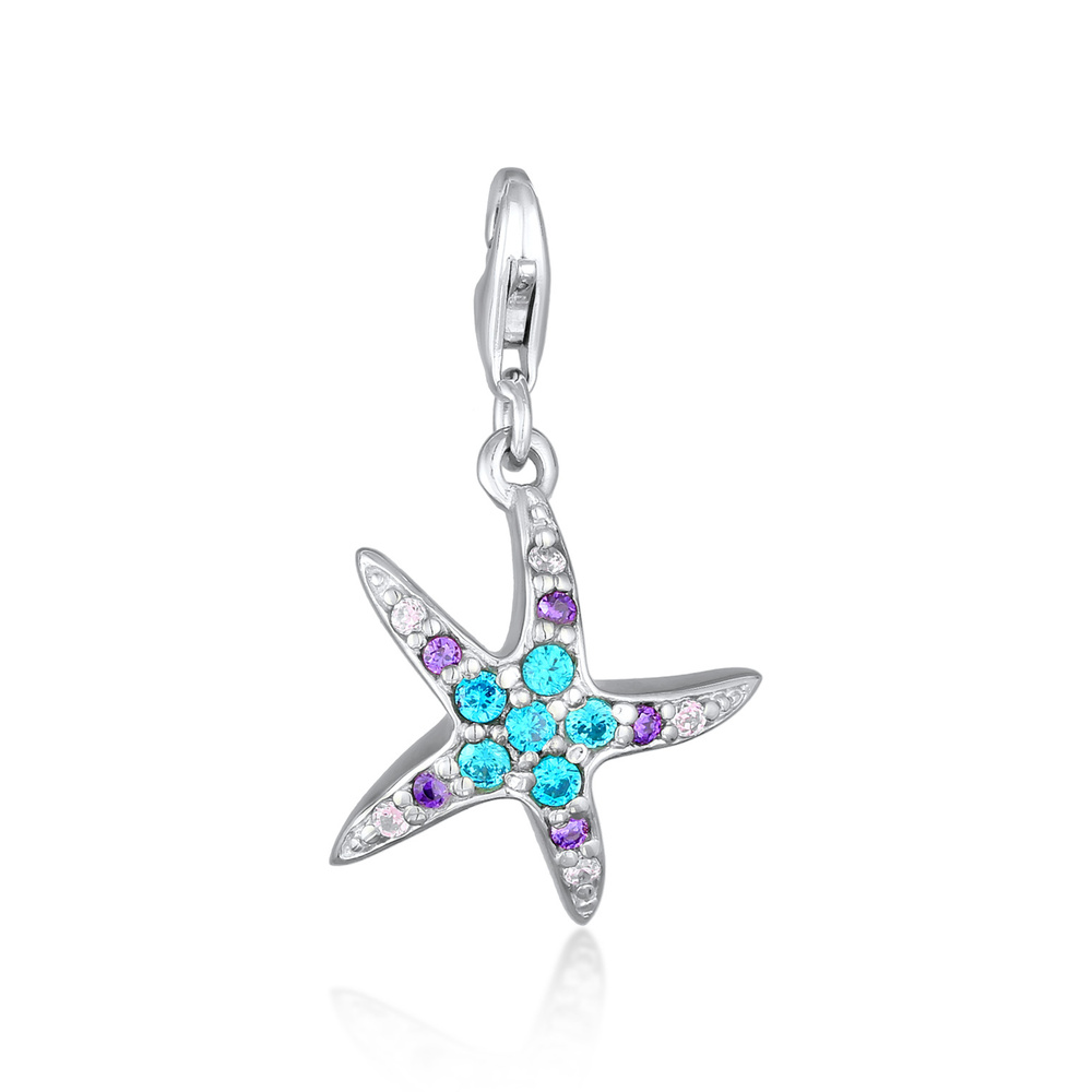 Nenalina Nenalina Amulette Femmes Charm pendentif étoile de mer avec cristaux de zirconium Pendentif