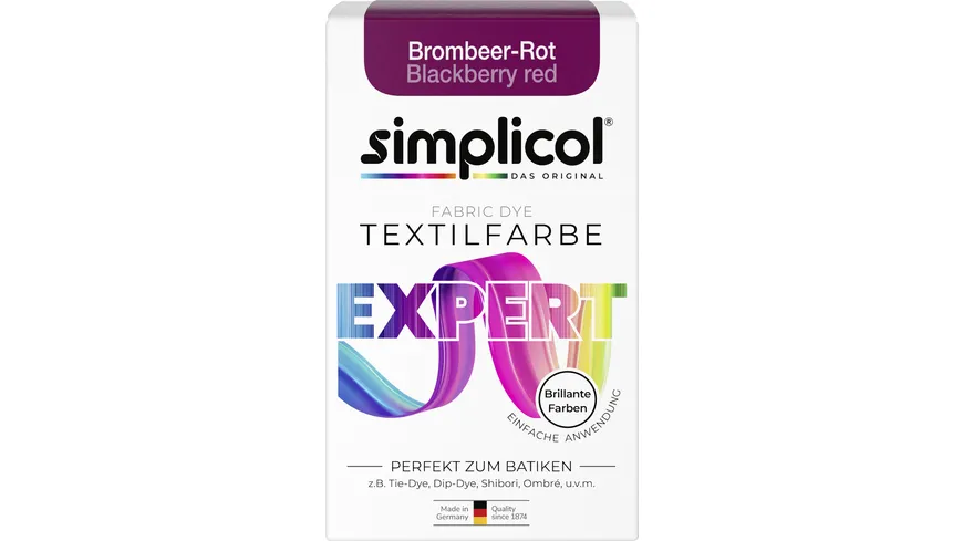 Simplicol Textilfarbe Expert Brombeer-Rot 150 ml