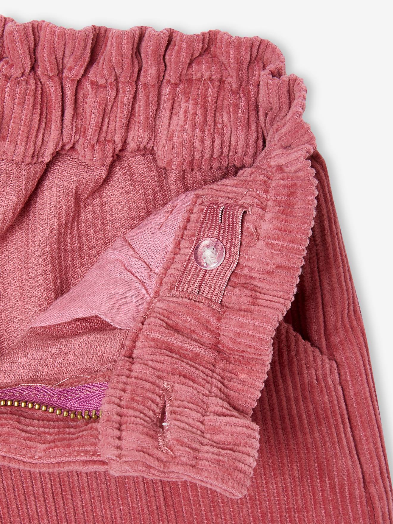 Vertbaudet Mädchen Paperbag-Shorts - tannengrün