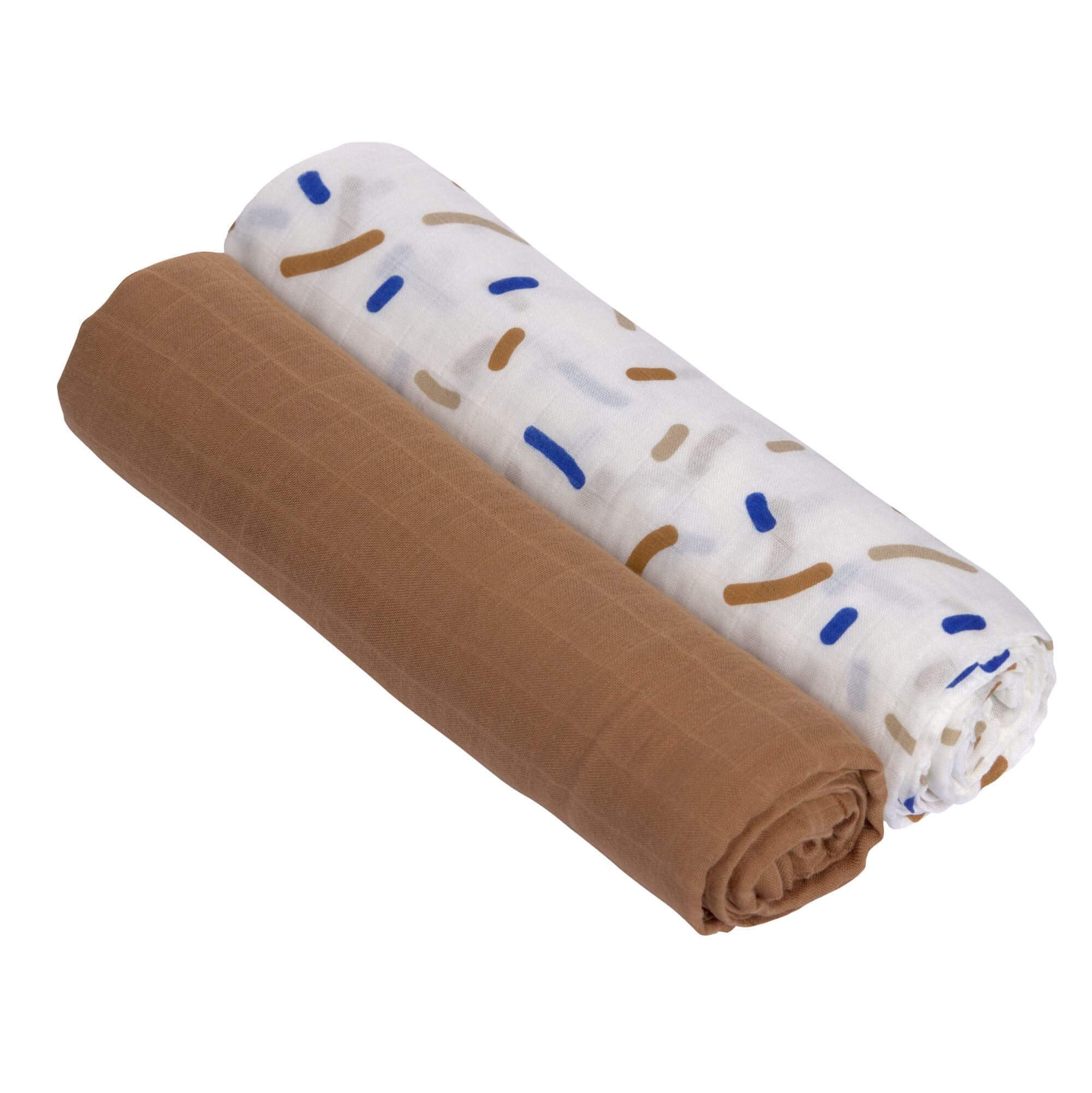 Mulltücher 2er Set 120 x 120 cm - Little Mateys, Royal Blau