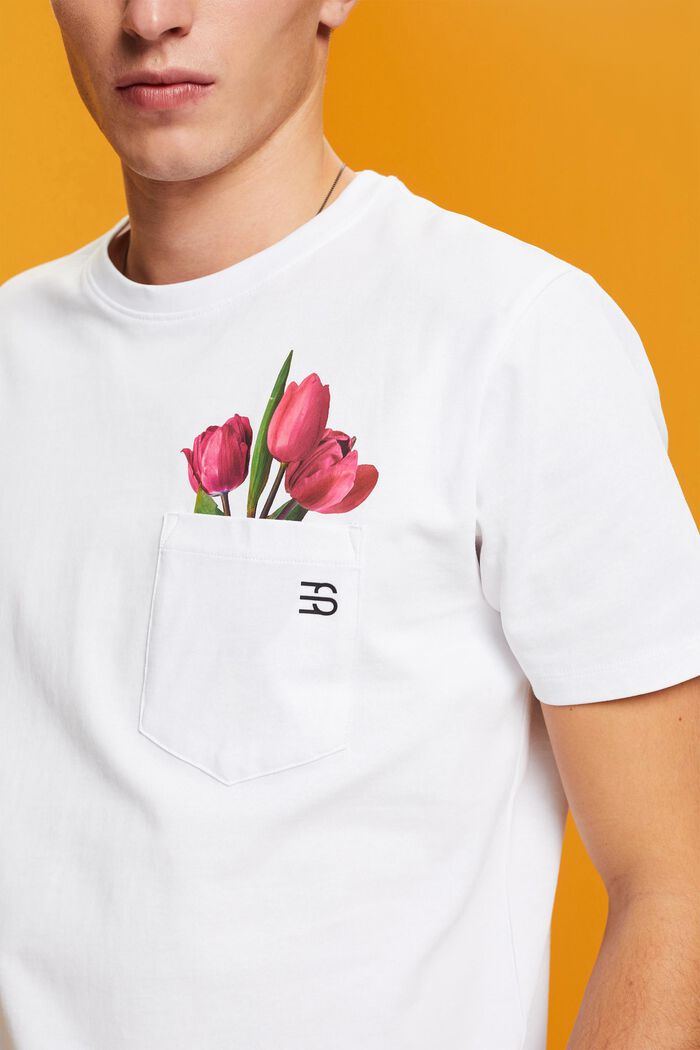 Jersey-T-Shirt mit Print , 100% Baumwolle