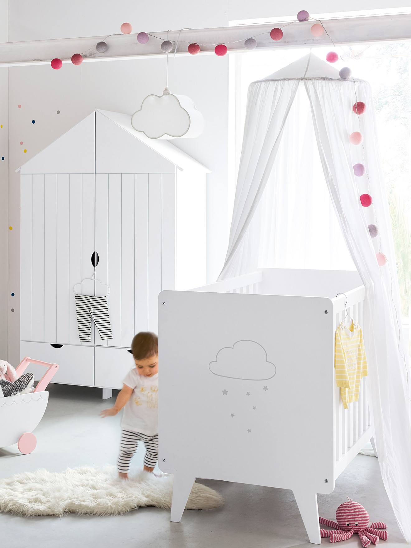 Vertbaudet Lichtergirlande für Kinderzimmer, Lichterkette - mehrfarbig