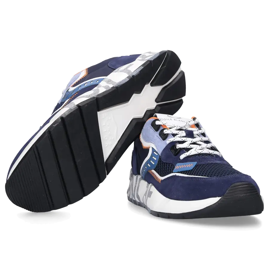 VOILE BLANCHE - Sneaker low CLUB01 Veloursleder - blau