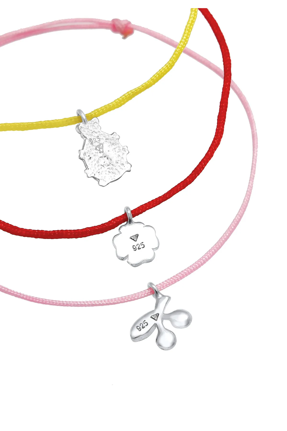 ELLI  Armband Kinder Marienkäfer Kleeblatt Kirsche Set 925 Silber