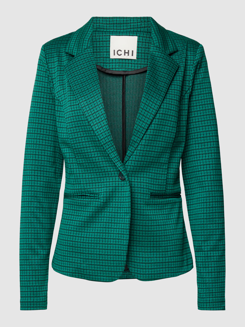 Blazer mit Karomuster Modell 'Kate' in grün