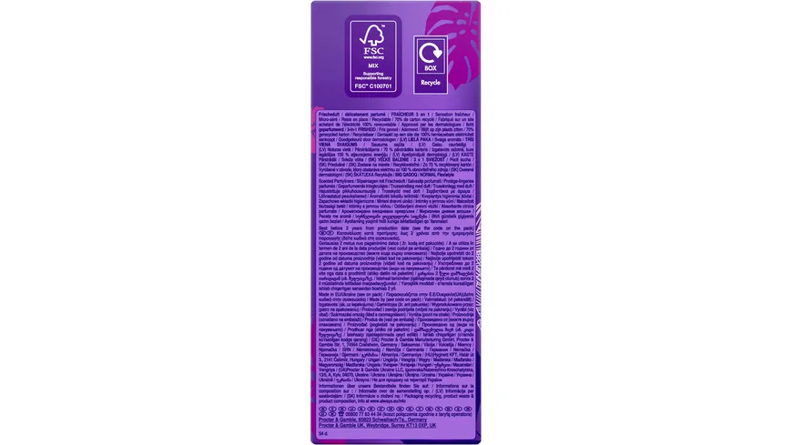 Always DAILY Slipeinlagen Fresh Flexistyle Normal mit Frischeduft BigPack 54 Stück