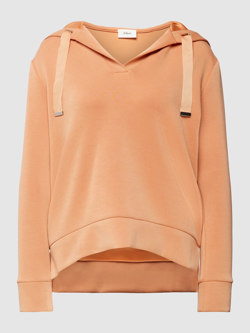Hoodie mit Tunnelzug in orange