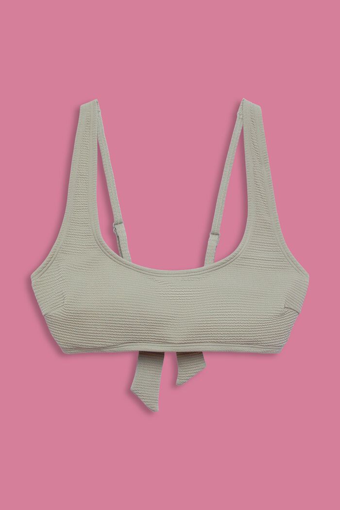 Strukturiertes Bikinitop mit weitem Dekolletee
