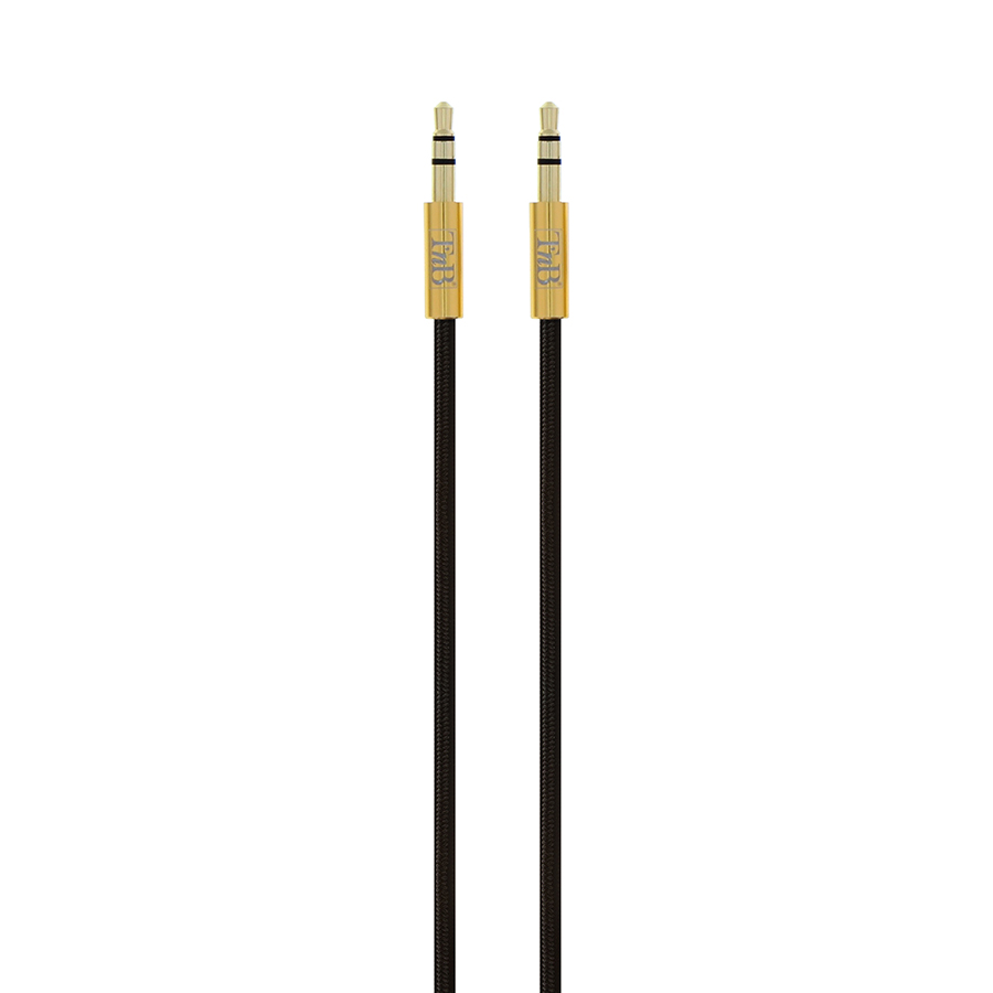 Audio-Kabel von t'nb mit 3,5 mm Klinkenstecker, 1,5 m, schwarz-gold, 1 Stück - ATU