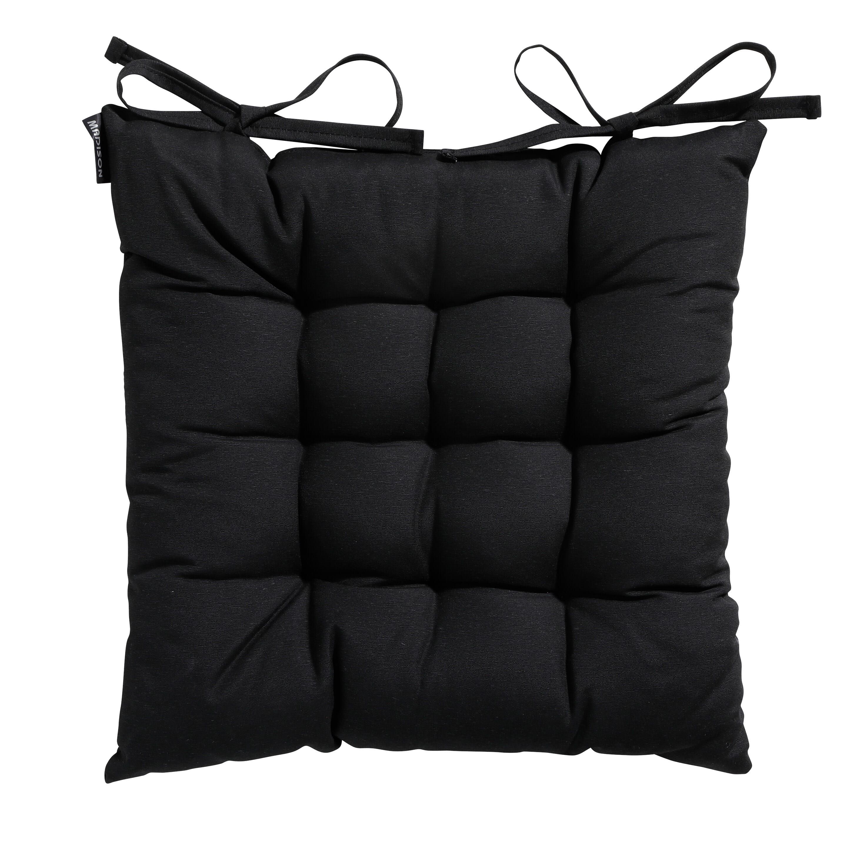 Madison Panama schwarz 46 x 46 Sitzkissen