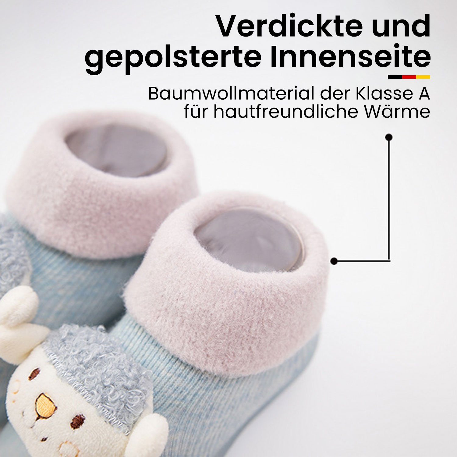MAGICSHE Warme Kleinkind Hausschuhe Indoor niedlich Schuhe Lauflernschuh
