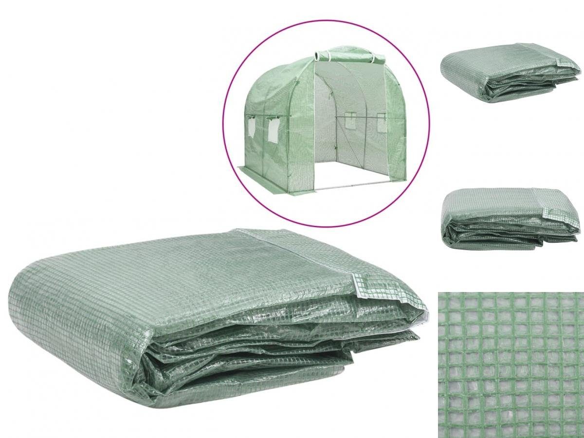 vidaXL Gewächshaus Gewächshaus Ersatz Folie Abdeckung 4 m² 200x200x200 cm Grün