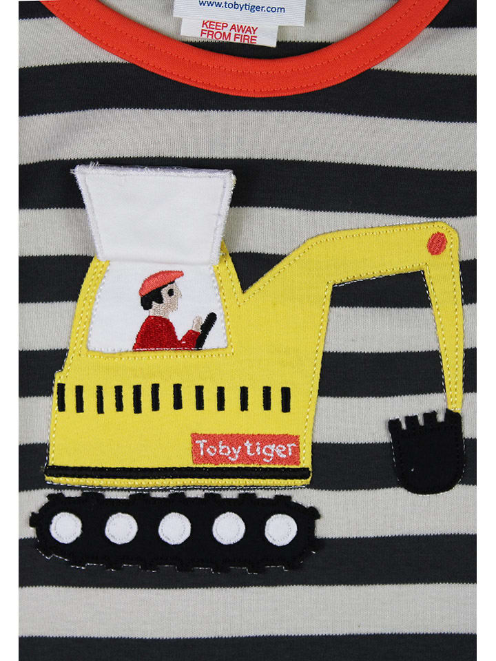 Toby Tiger Longsleeve in Schwarz/ Grau günstig kaufen