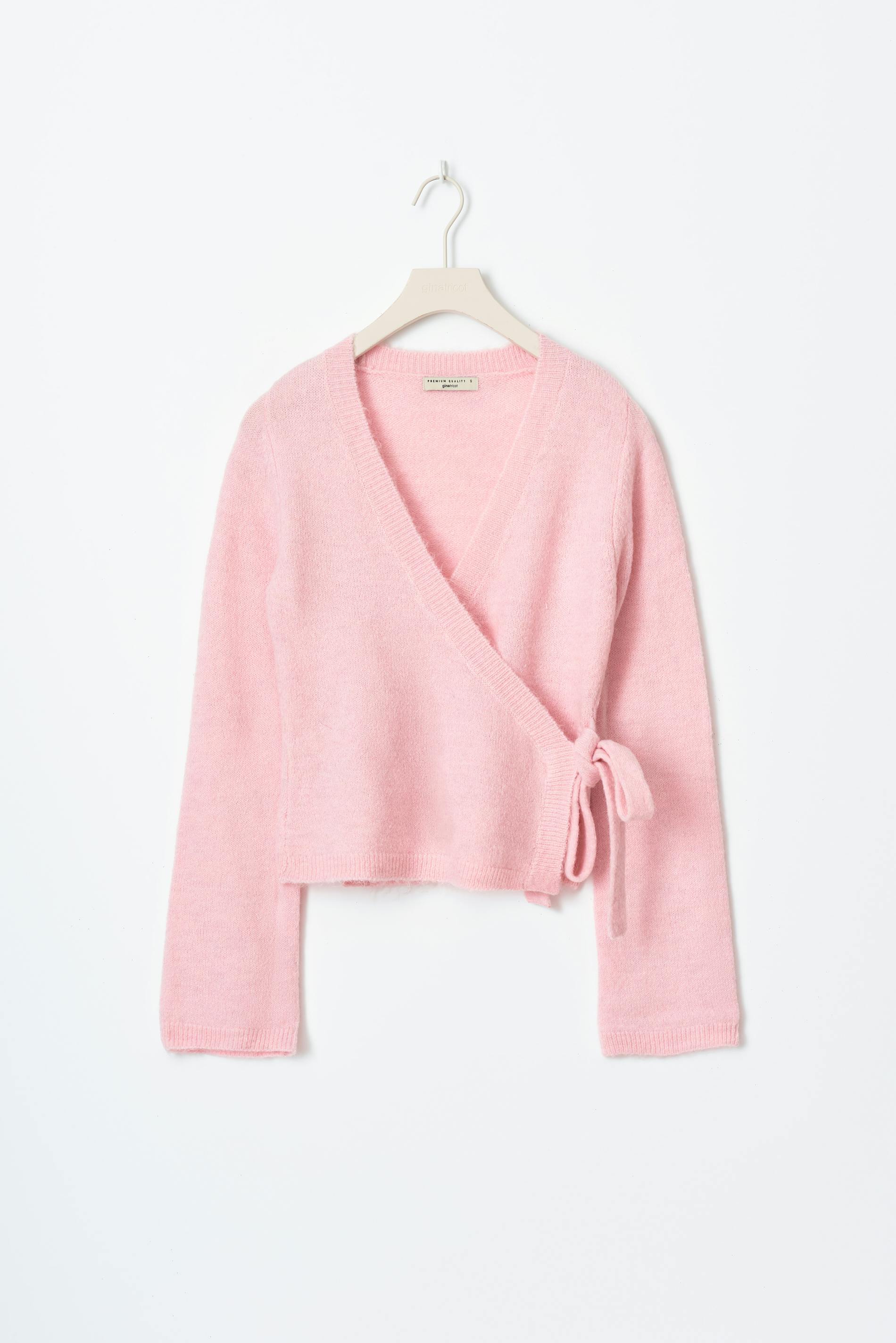 Knitted wrap cardigan