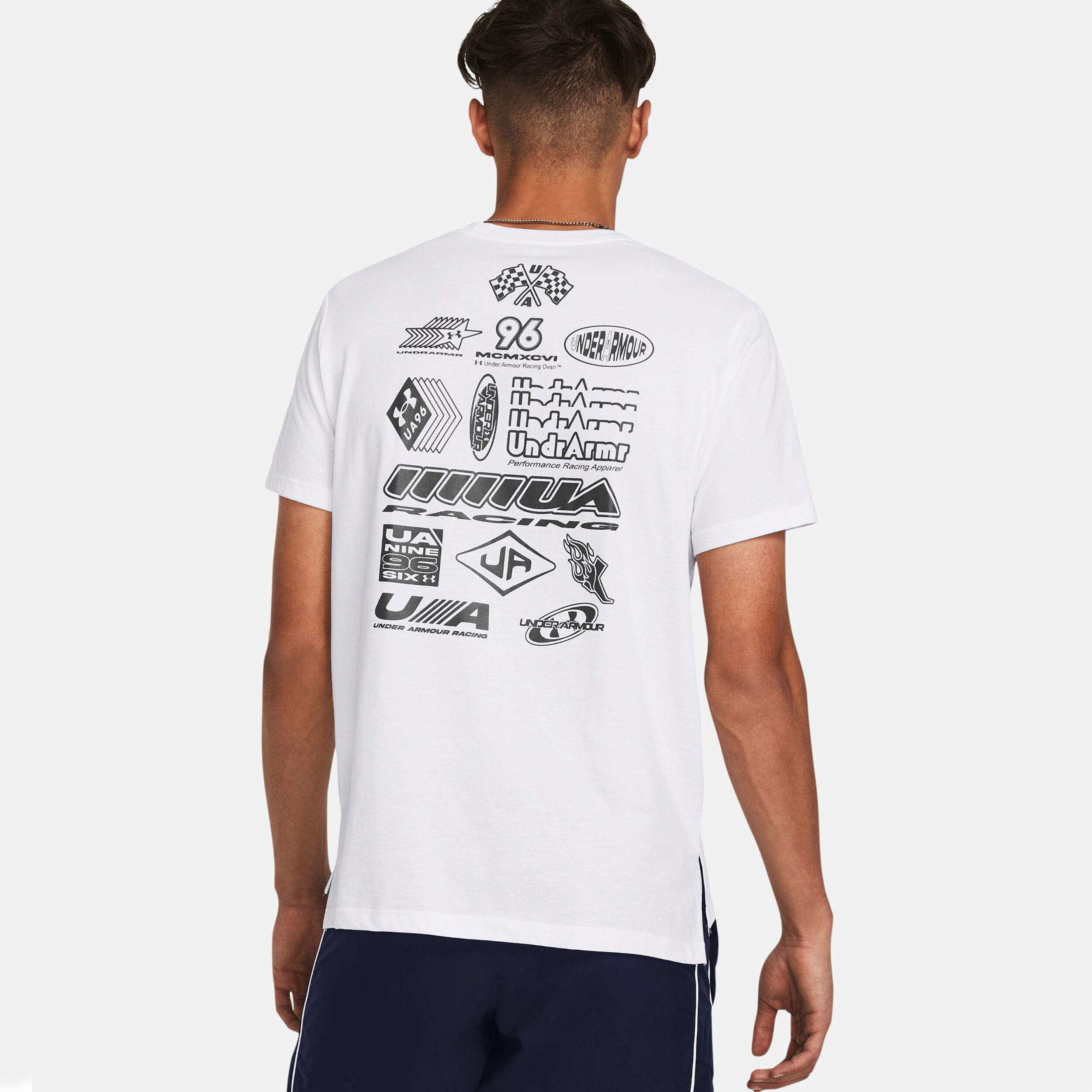 Run Everywhere Wreath SS Laufshirt Herren - Weiß, Grau