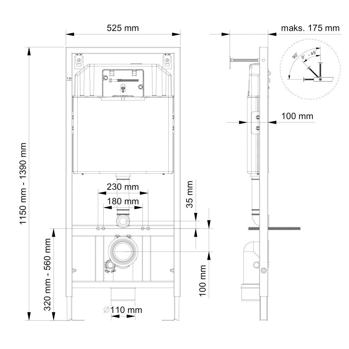 Belvit Tiefspül-WC BV-HW6001KomplettSet, Wandhängend, Abgang waagerecht, Komplettset