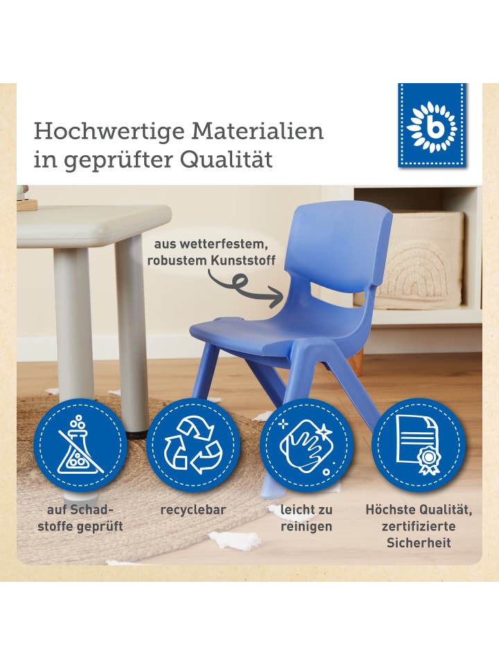 Bieco Spielwaren Kinderstuhl bis 80 kg belastbar in Blau günstig kaufen onesize