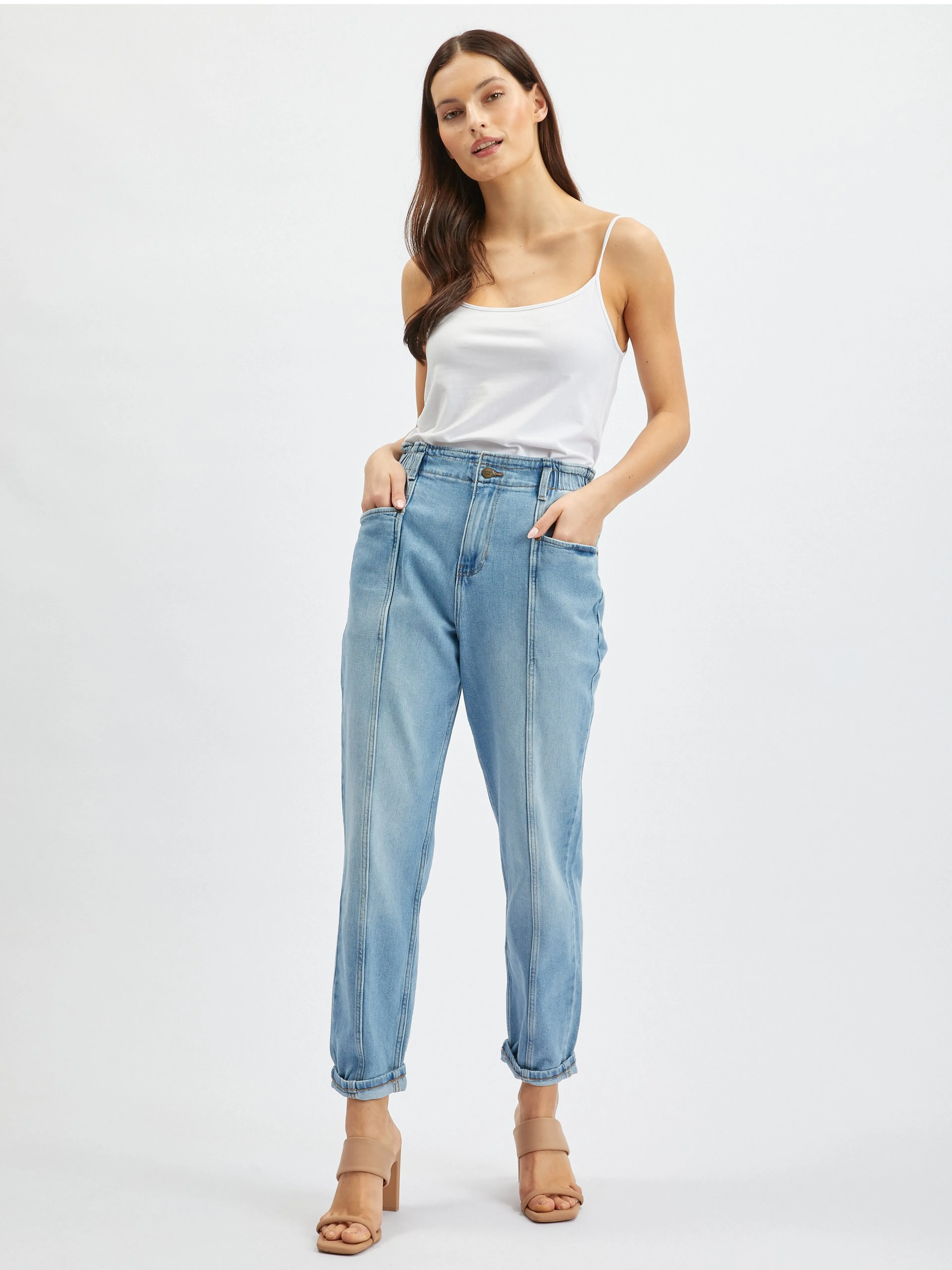 Hellblaue Damen-Boyfriend-Jeans ORSAY
