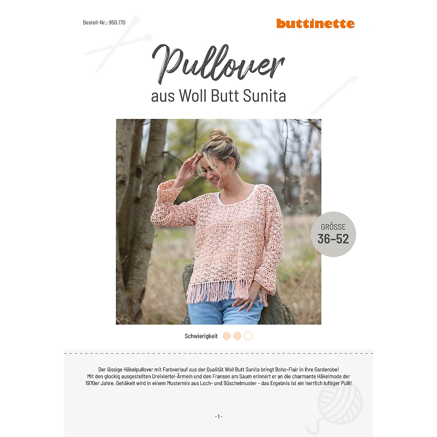 Häkelanleitung – Pullover aus Woll Butt Sunita