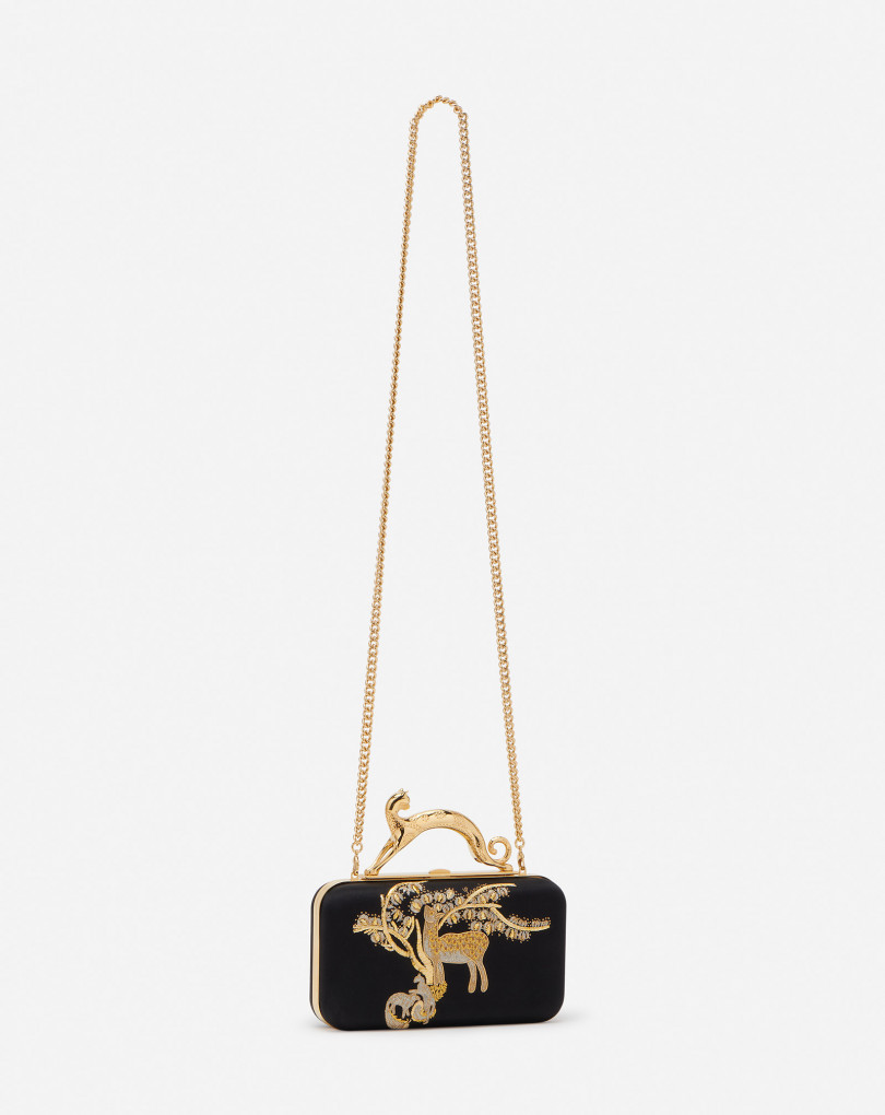 Minaudière en satin brodé