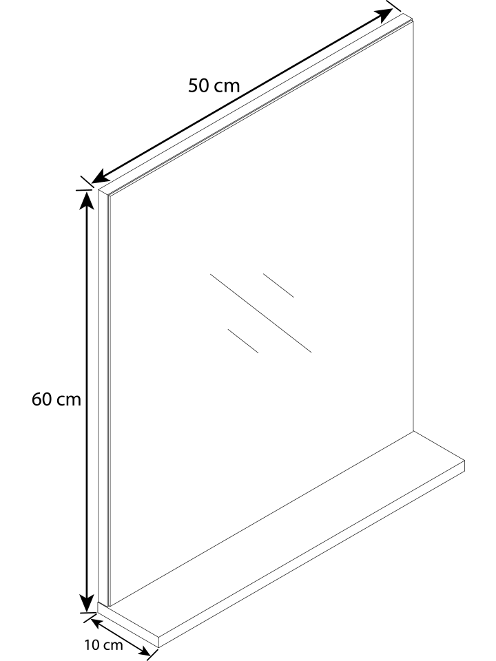 VCM  Spiegel Badspiegel Wandspiegel Landos in Weiß / Anthrazit günstig kaufen onesize