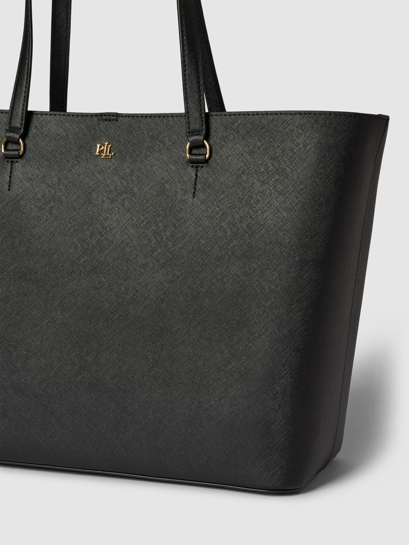 Tote Bag mit Label-Detail Modell 'KARLY' in schwarz