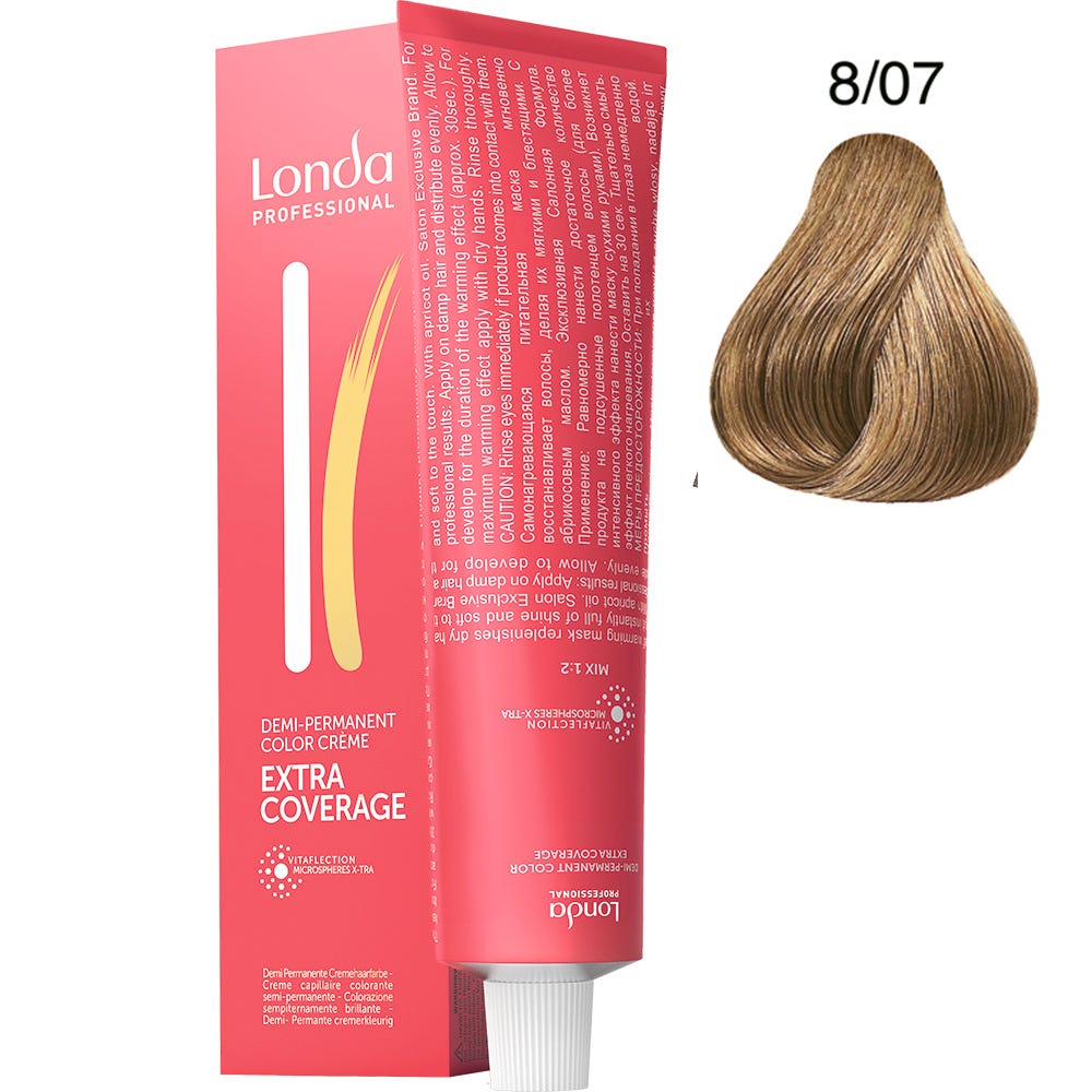 Londa Extra Coverage 8/07 mittelblond natur-braun 60 ml