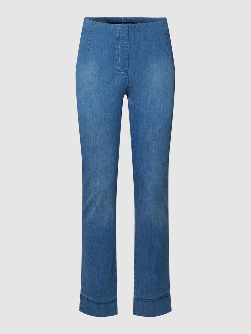 Jeans mit elastischem Bund in blau