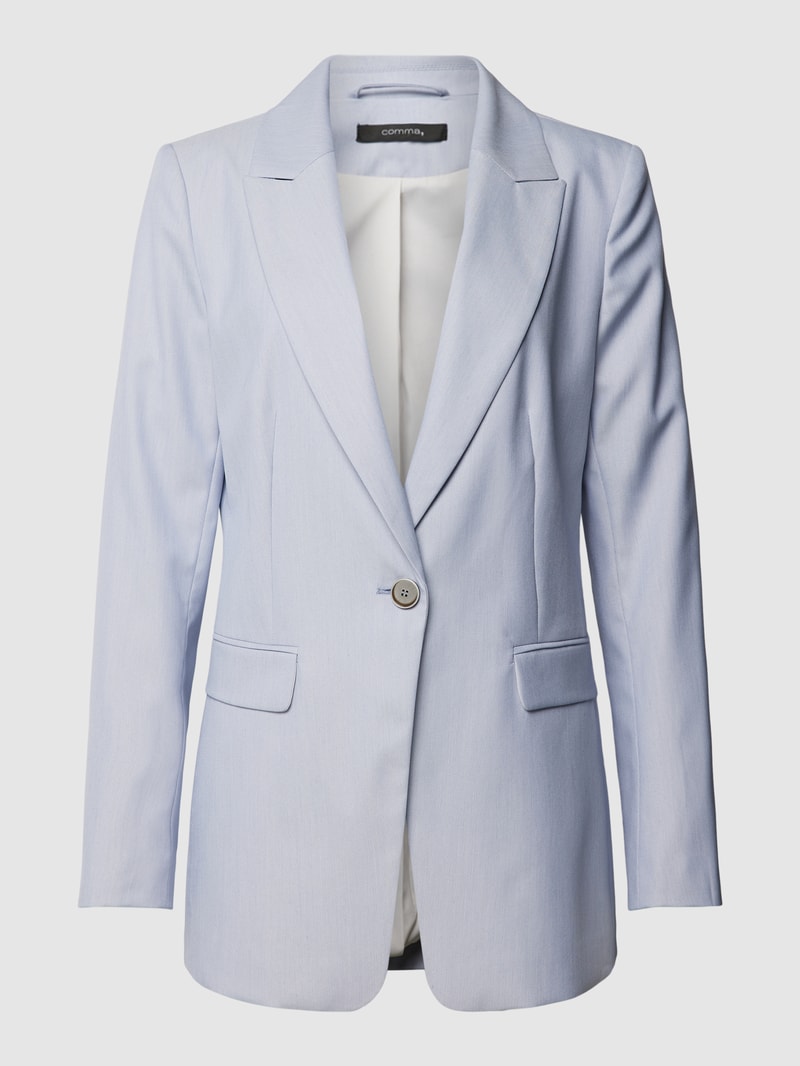 Blazer mit Knopfverschluss in hellblau