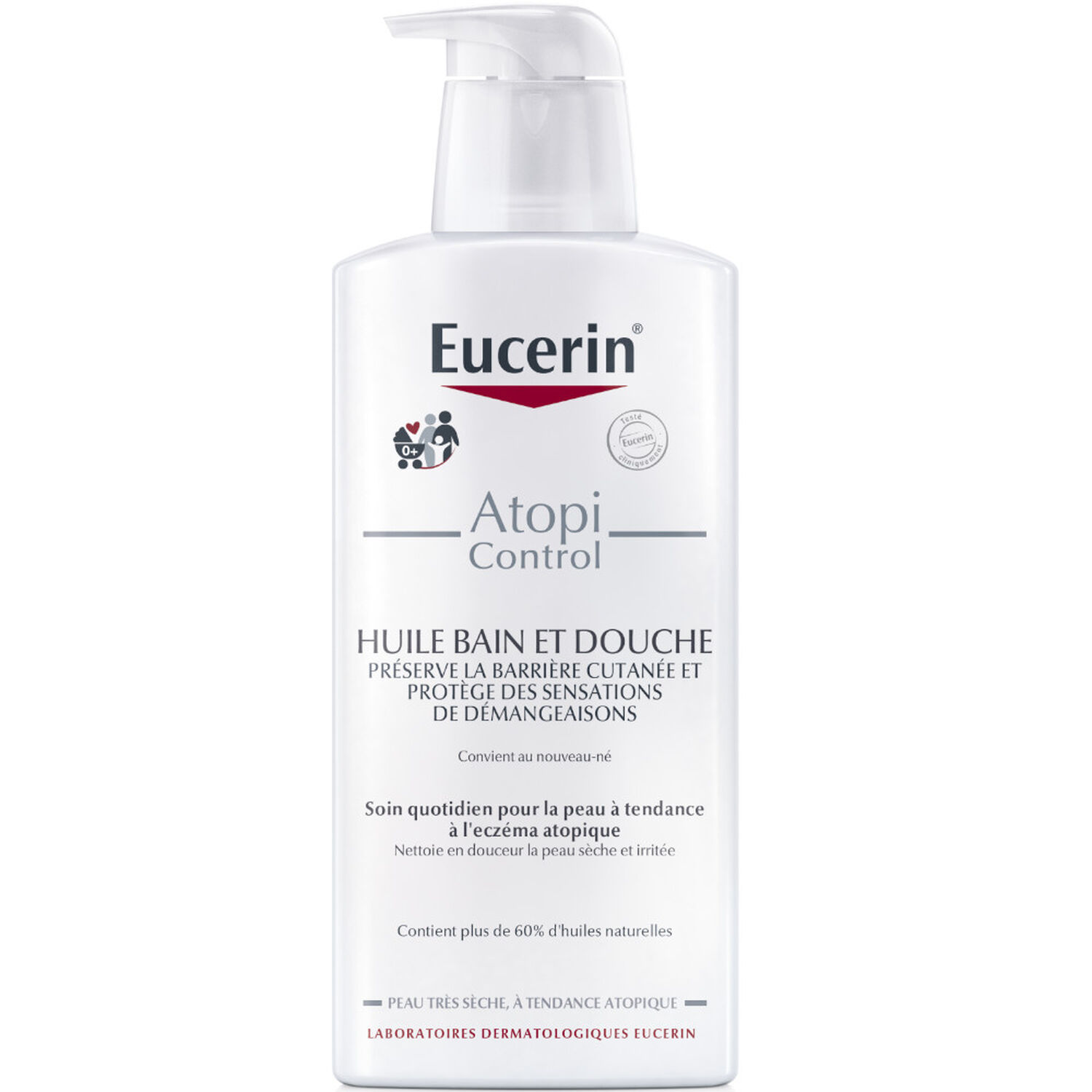 Eucerin AtopiControl Huile Bain et Douche Apaisante - Peaux Sensibles à Atopiques