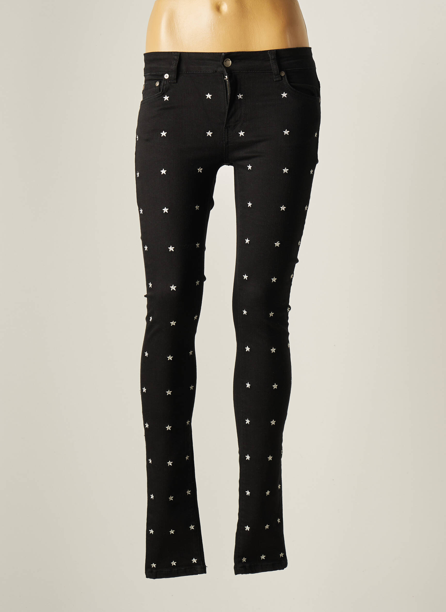 Nikkie Jeans Coupe Slim Femme couleur noir