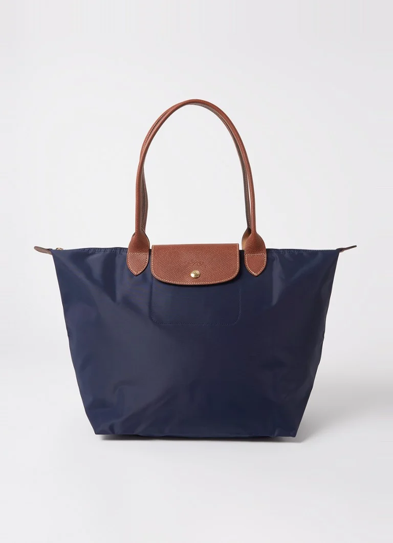 Longchamp Le Pliage -olkalaukku L nahkayksityiskohdilla