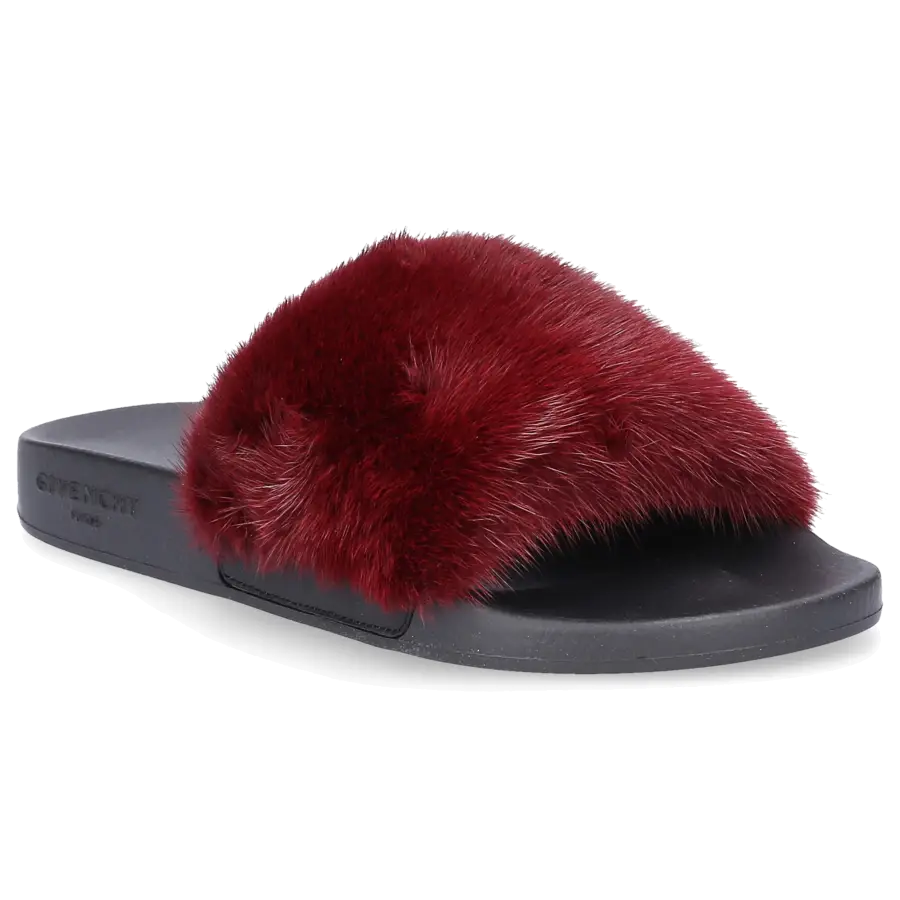 Givenchy - Pantoletten PARIS Kautschuk Nerz - rot