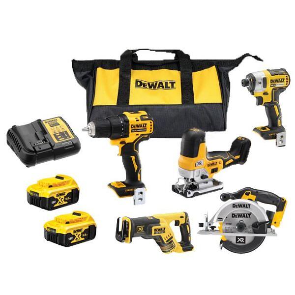 Conjunto combinado DeWalt DCK501P2 de 5 peças, 18V, 2 baterias de íon de lítio de 5,0Ah + 5 anos de garantia do revendedor!