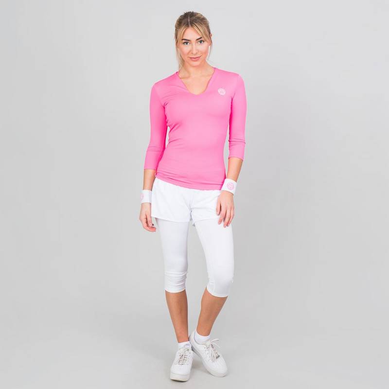 BIDI BADU Ariana Tech V-Neck Longsleeve Tennisshirt Damen