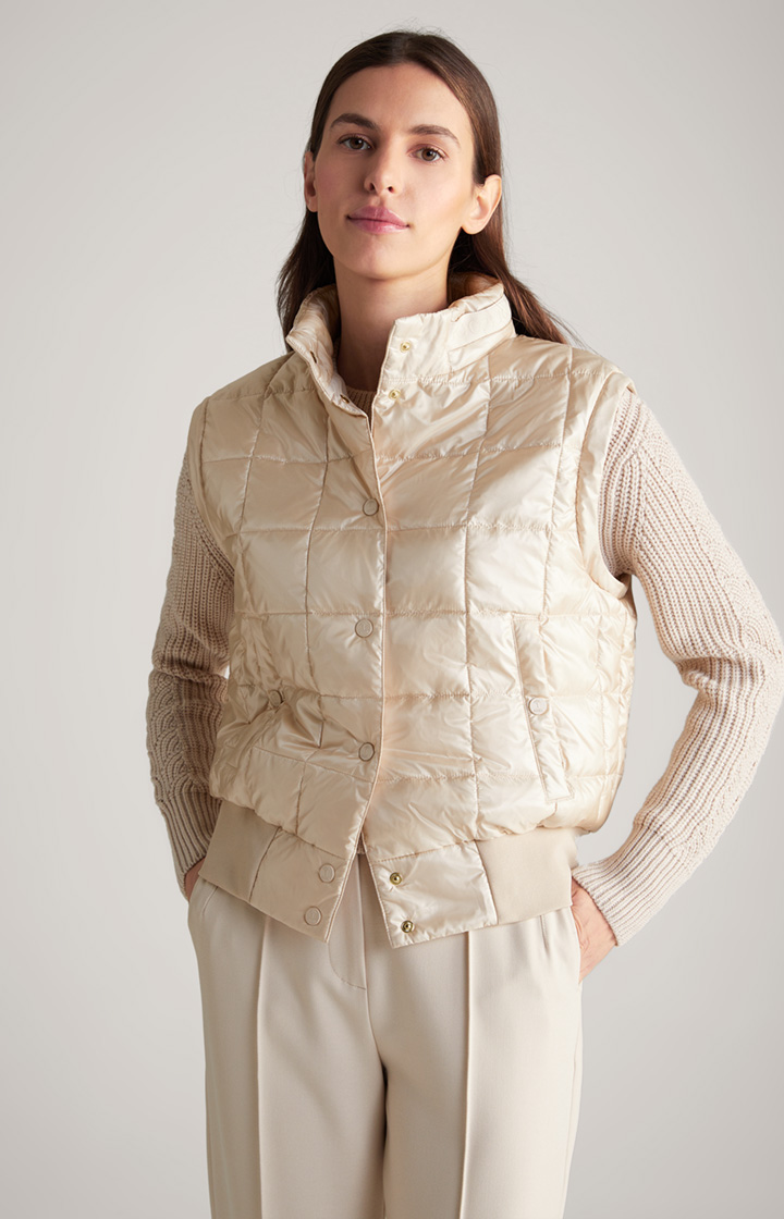 2in1-Steppjacke in Nude