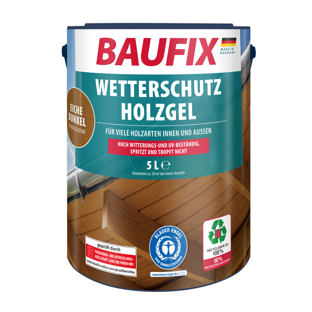Baufix Wetterschutz-Holzgel Eiche Dunkel