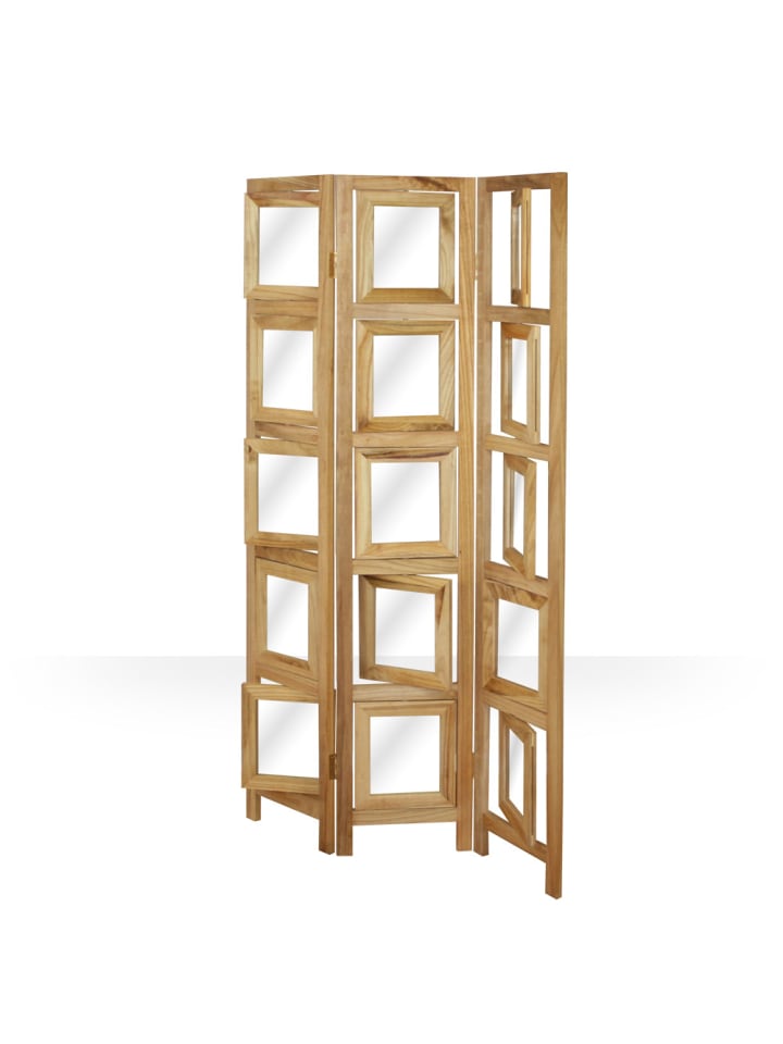 Homestyle4u 3-tlg. Paravent in Braun 93x161 günstig kaufen onesize