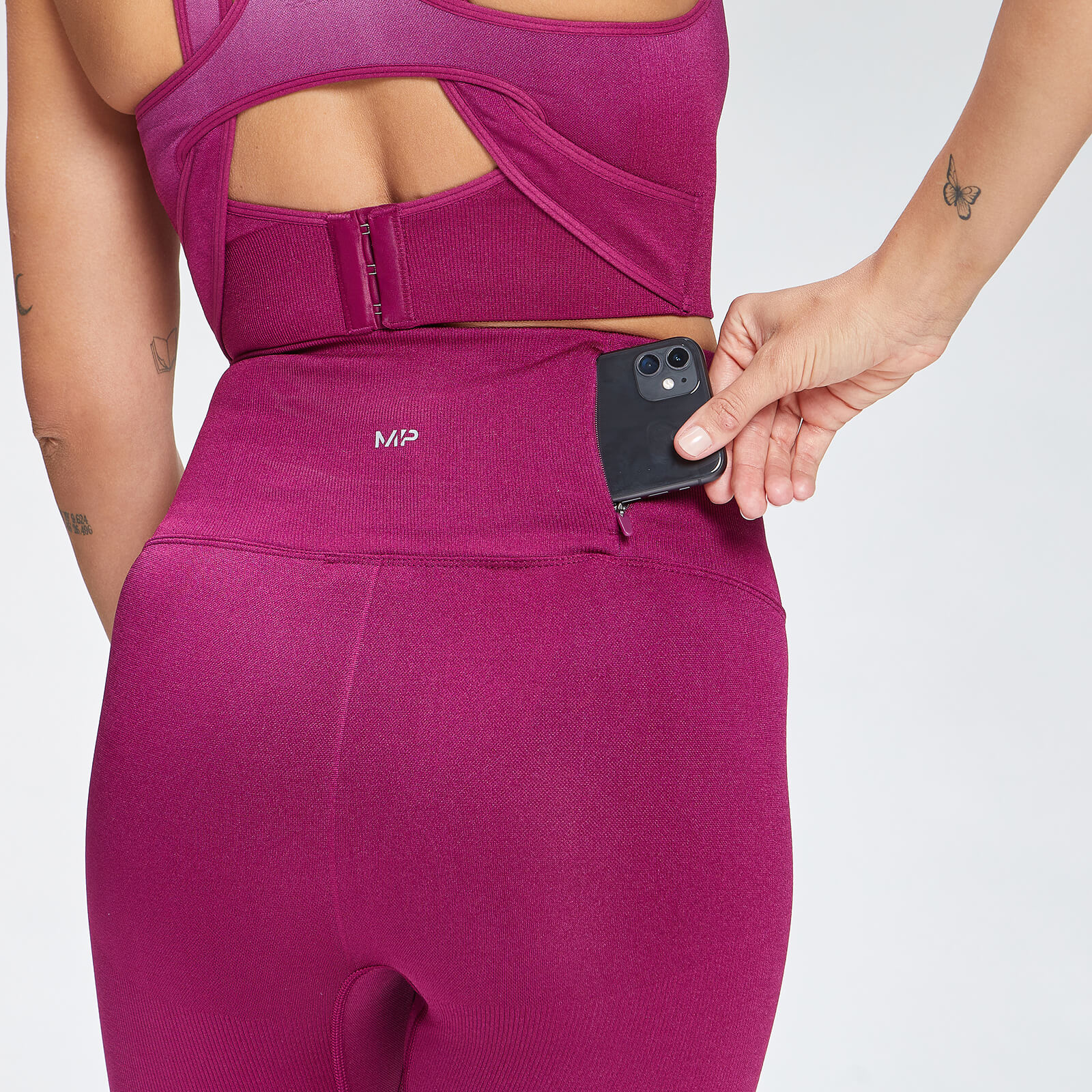 Legging sans coutures MP Velocity pour femmes – Rose foncé