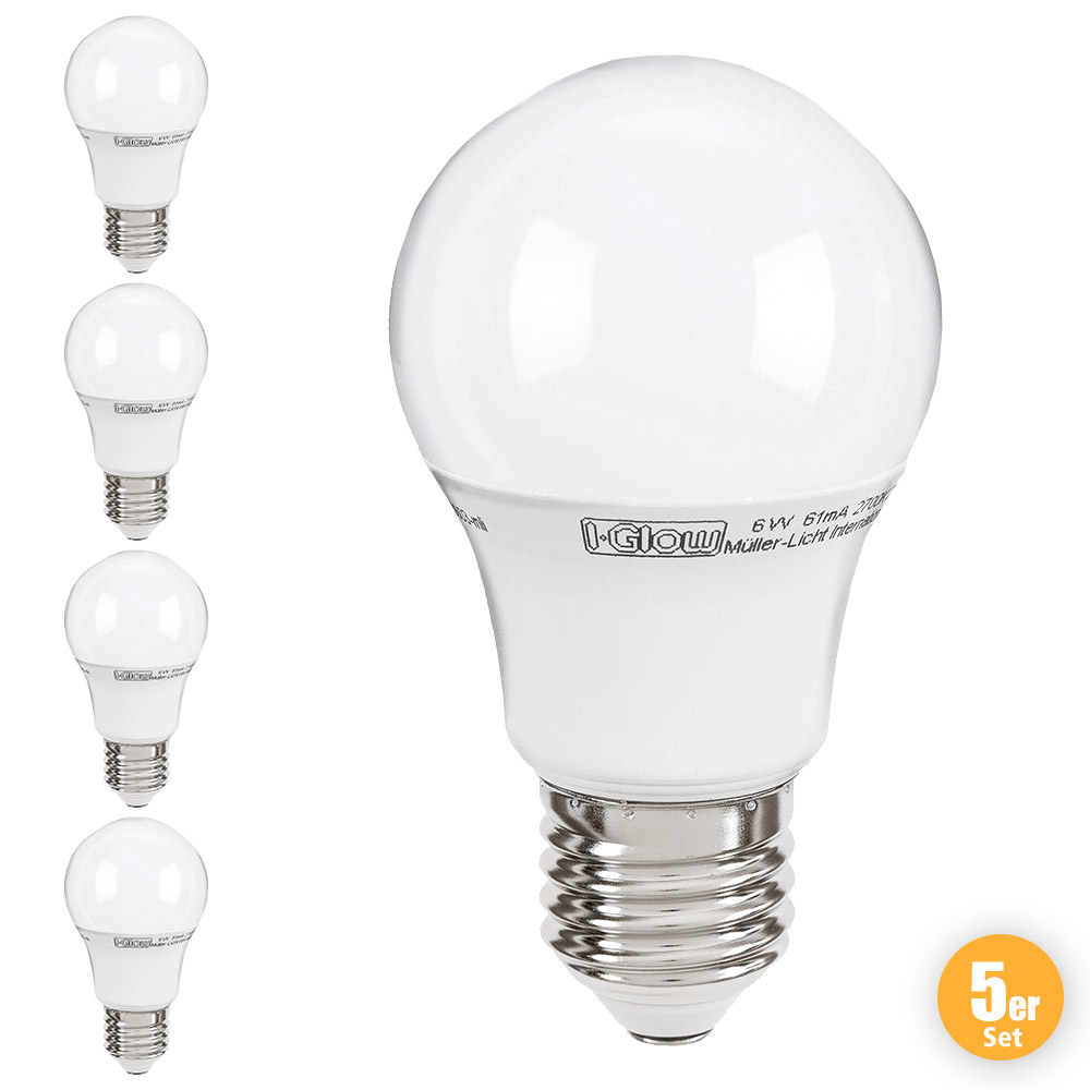 I-Glow LED Leuchtmittel Birne - 5er Set