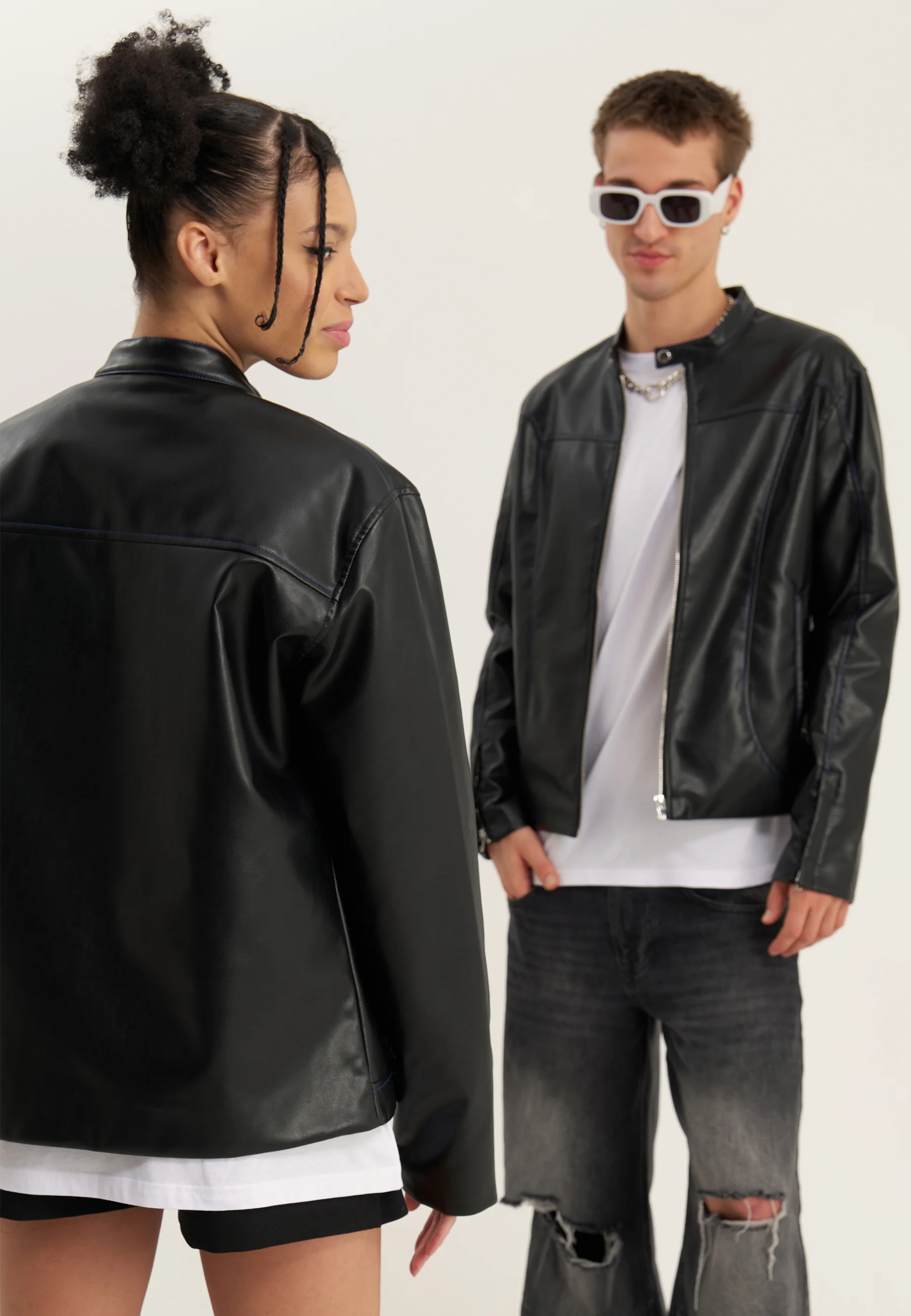YOURTURN UNISEX - Chaqueta de piel sintética