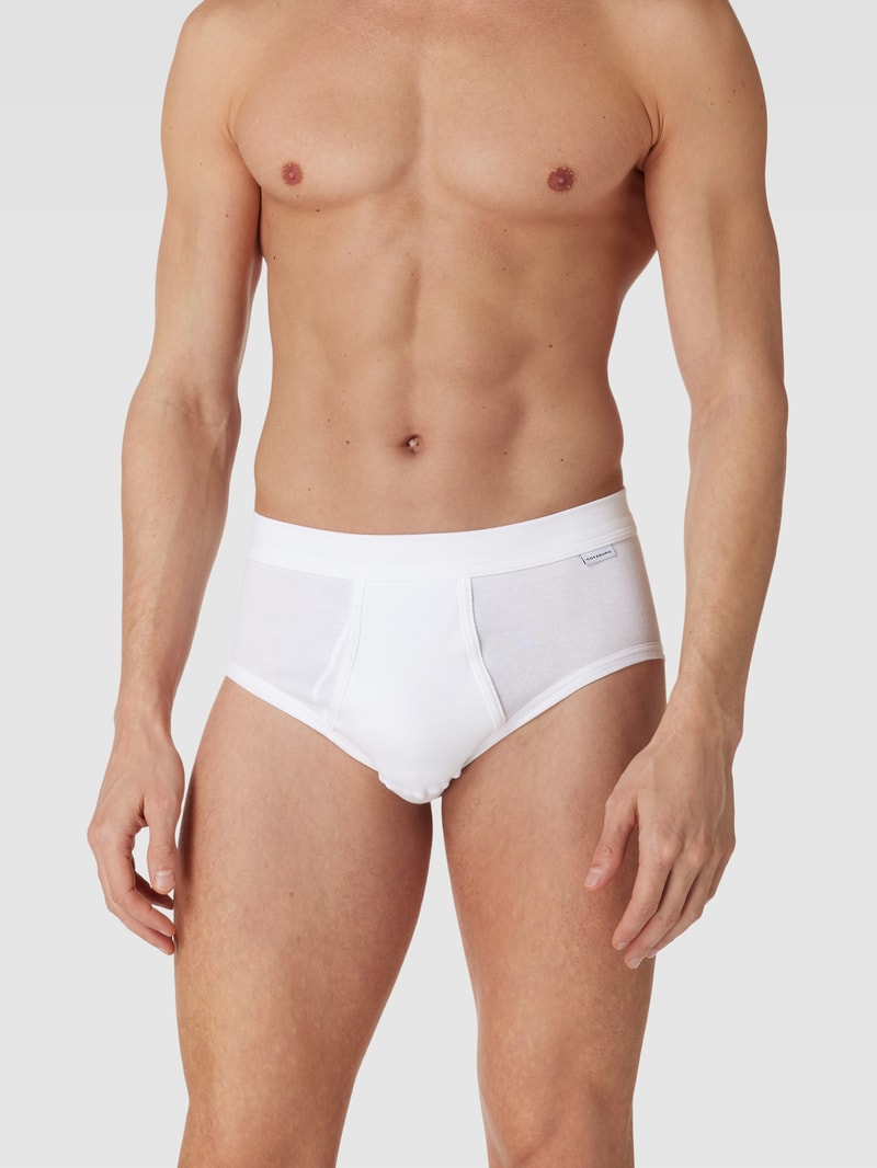 Slip mit Label-Detail in weiß