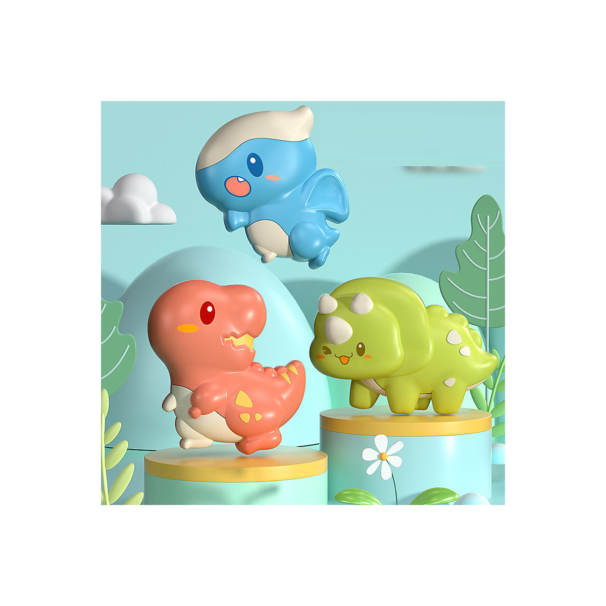 Dinosaurier Saugspinner für Kinder Fidget Spinner Cartoon Dinosaurier Bad Spielzeug Baby Spielzeug